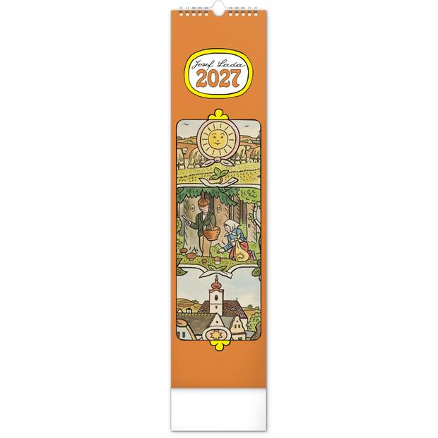 NOTIQUE Nástěnný kalendář Josef Lada CZ/SK 2027, 12 x 48 cm NOTIQUE Nástěnný kalendář Josef Lada CZ/SK 2027, 12 x 48 cm