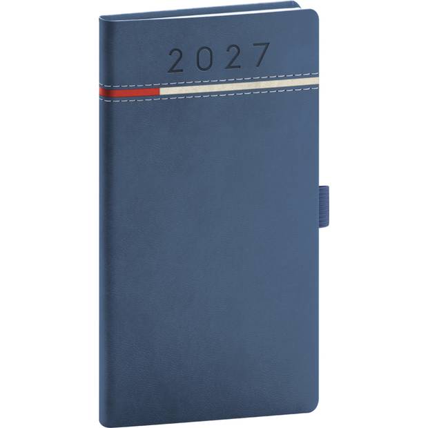 NOTIQUE Kapesní diář Tomy 2027, modro-červený, 9 x 15,5 cm NOTIQUE Kapesní diář Tomy 2027, modro-červený, 9 x 15,5 cm