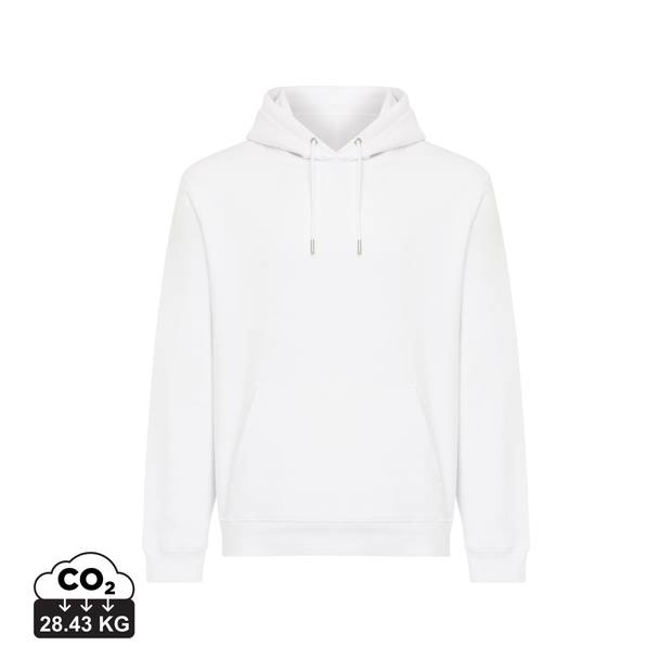 IQONIQ Joshua Unisex mikina s kapucí z rec. bavlny, bílá Recycled IQONIQ Joshua Unisex mikina s kapucí z rec. bavlny, bílá Recycled