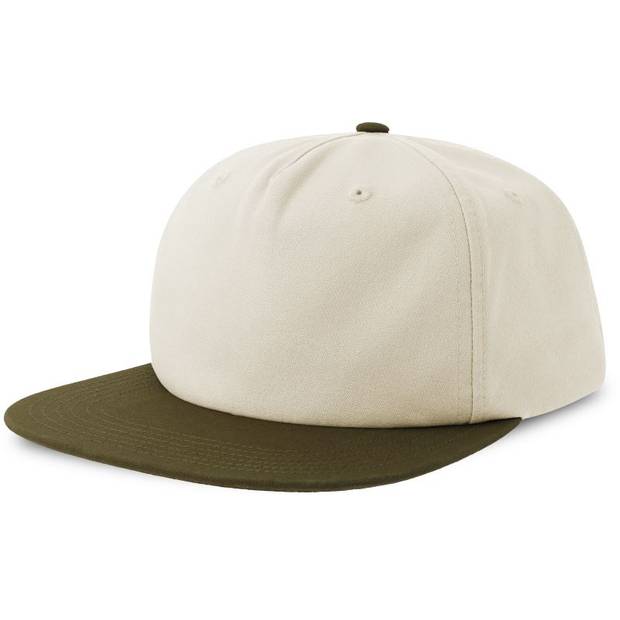 Atlantis | Cruz, 5 panelová baseballová kšiltovka, bílá Off - zelená Olive, onesize Atlantis | Cruz, 5 panelová baseballová kšiltovka, bílá Off - zelená Olive, onesize