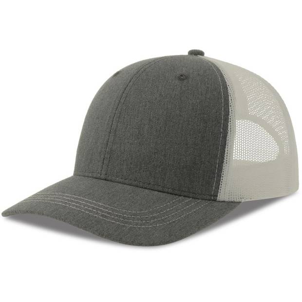Atlantis | Sonic-S, 6 panelová Trucker kšiltovka, šedá Melange - bílá, onesize Atlantis | Sonic-S, 6 panelová Trucker kšiltovka, šedá Melange - bílá, onesize