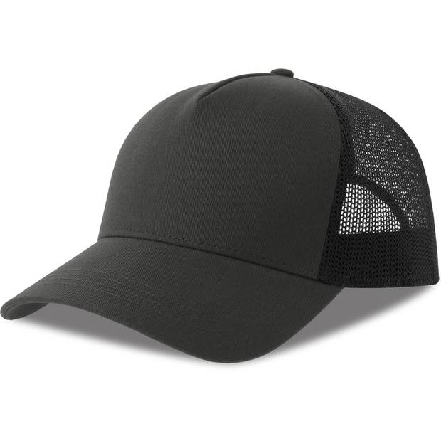 Atlantis | Rapper Cotton-S, 5 panelová Trucker kšiltovka, šedá Dark - černá, onesize Atlantis | Rapper Cotton-S, 5 panelová Trucker kšiltovka, šedá Dark - černá, onesize