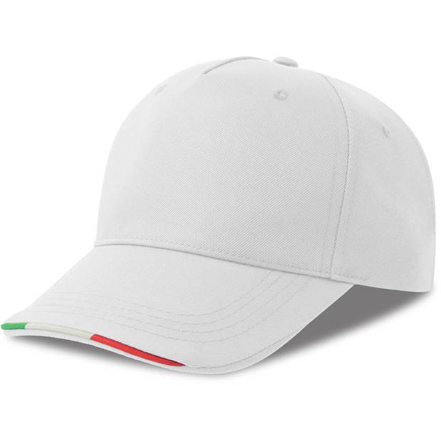 Atlantis | Recy Five Italia, 5 panelová kšiltovka, bílá, onesize Atlantis | Recy Five Italia, 5 panelová kšiltovka, bílá, onesize