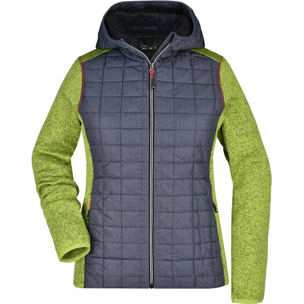 James&Nicholson | JN771, Dámská hybrid.bunda, zelená Kiwi Mel.-šedá Anthracite Mel., S James&Nicholson | JN771, Dámská hybrid.bunda, zelená Kiwi Mel.-šedá Anthracite Mel., S