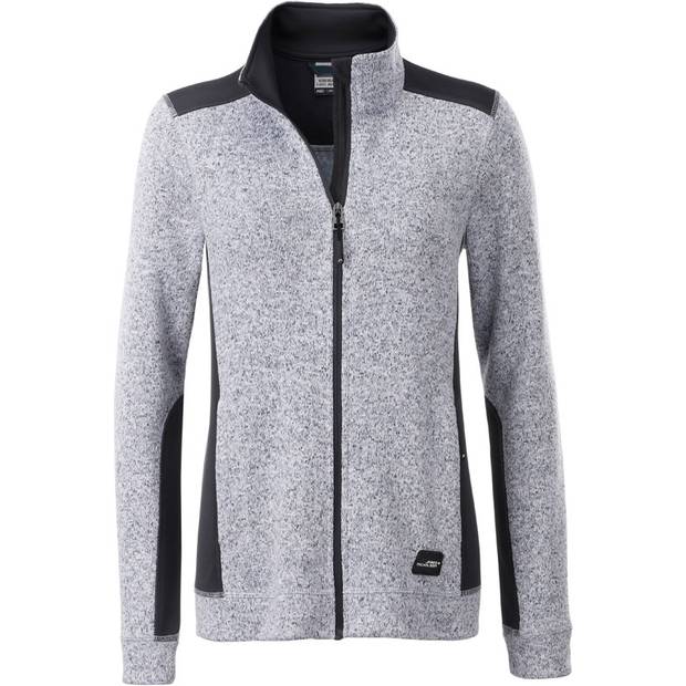James&Nicholson | JN861, Dámská prac.fleece bunda-Strong, bílá Mel.-šedá Carbon, 3XL James&Nicholson | JN861, Dámská prac.fleece bunda-Strong, bílá Mel.-šedá Carbon, 3XL