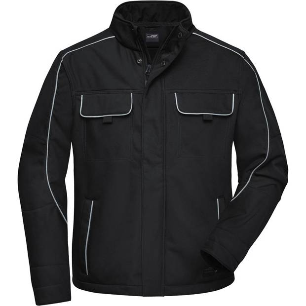 James&Nicholson | JN884, Prac.softshell bunda-Solid, černá, XS James&Nicholson | JN884, Prac.softshell bunda-Solid, černá, XS