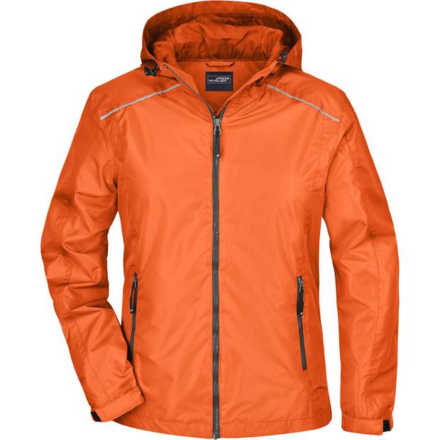 James&Nicholson | JN1117, Dámská bunda do deště, oranžová-šedá carbon, S James&Nicholson | JN1117, Dámská bunda do deště, oranžová-šedá carbon, S