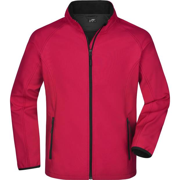 James&Nicholson | JN1130, Pánská 2-vrstvá softshell bunda, červená-černá, XL James&Nicholson | JN1130, Pánská 2-vrstvá softshell bunda, červená-černá, XL