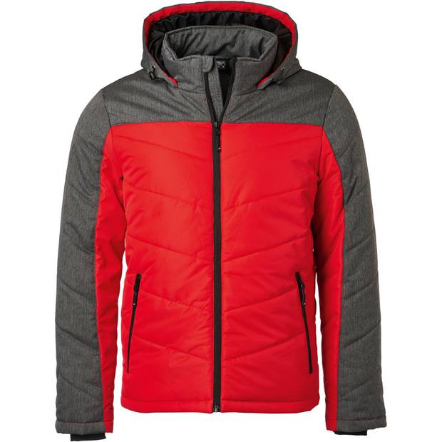 James&Nicholson | JN1134, Pánská bunda, červená-šedá anthr.melange, 3XL James&Nicholson | JN1134, Pánská bunda, červená-šedá anthr.melange, 3XL