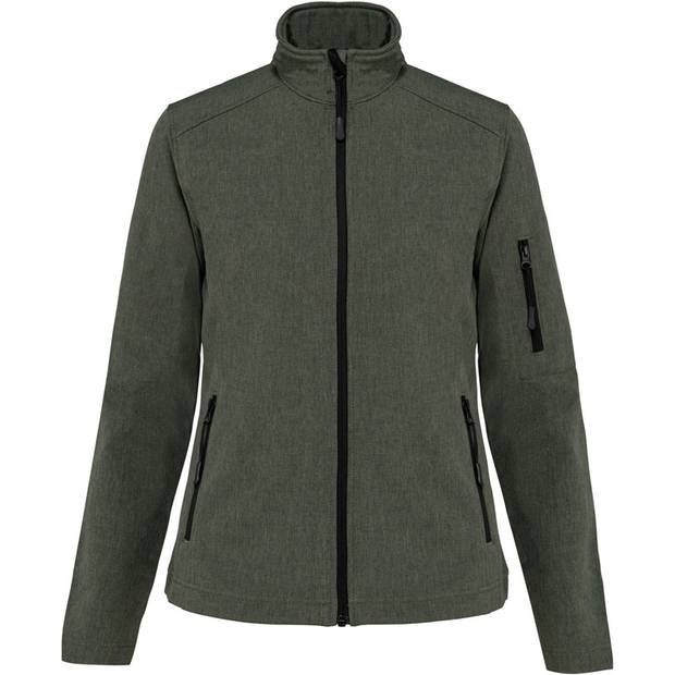 Kariban | K400, Dámská 3-vrstvá softshell bunda, zelená Marl, XL Kariban | K400, Dámská 3-vrstvá softshell bunda, zelená Marl, XL