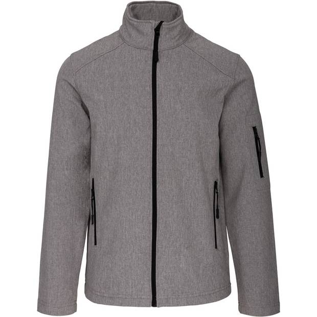 Kariban | K401, Pánská 3-vrstvá softshell bunda, šedá Marl, XXL Kariban | K401, Pánská 3-vrstvá softshell bunda, šedá Marl, XXL