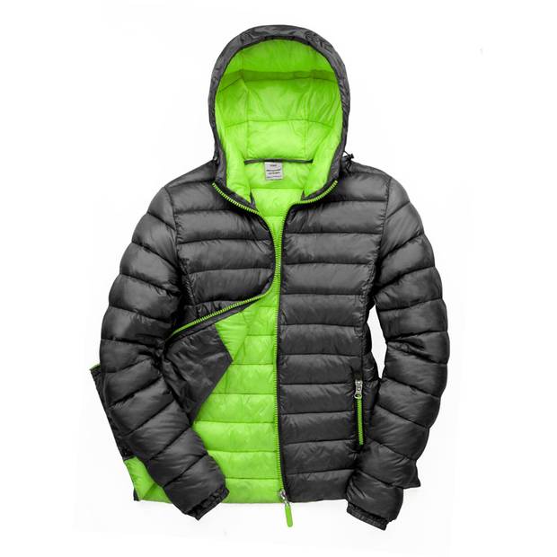 Result Urban | R194F, Dámská prošívaná bunda"SnowBird", černá-zelená Lime, XXL Result Urban | R194F, Dámská prošívaná bunda"SnowBird", černá-zelená Lime, XXL