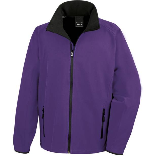 Result | R231M, Pánská 2-vrstvá softshell bunda"Printable", fialová Purple-černá, XXL Result | R231M, Pánská 2-vrstvá softshell bunda"Printable", fialová Purple-černá, XXL