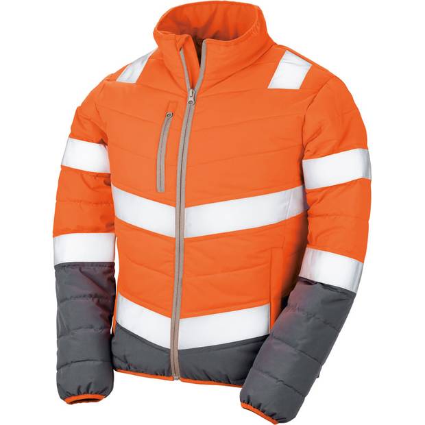 Result | R325F, Dámská bezpeč.bunda, oranžová Fluo-šedá, S Result | R325F, Dámská bezpeč.bunda, oranžová Fluo-šedá, S