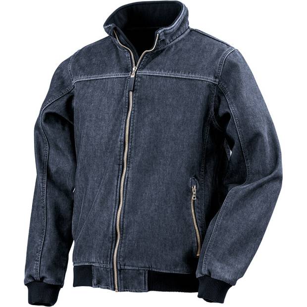 Result | R406X, Džínová 3-vrstvá softhellová bunda blouson, modrá Washed, S Result | R406X, Džínová 3-vrstvá softhellová bunda blouson, modrá Washed, S