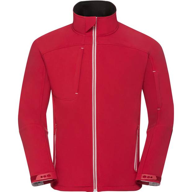 Russell | 410M, Pánská 3-vrstvá Bionic softshell bunda, červená Classic, L Russell | 410M, Pánská 3-vrstvá Bionic softshell bunda, červená Classic, L