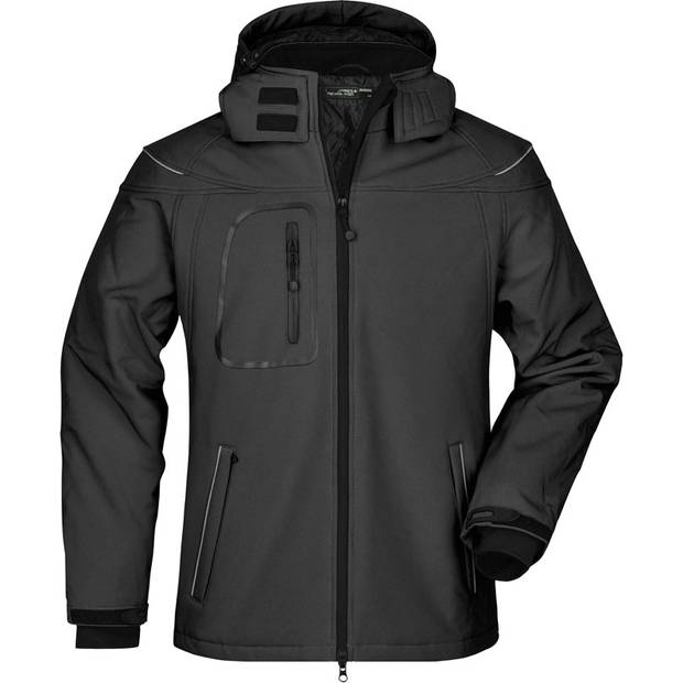 Daiber | JN1000, Pánská 3-vrstvá zimní softshell bunda, černá, 4XL Daiber | JN1000, Pánská 3-vrstvá zimní softshell bunda, černá, 4XL