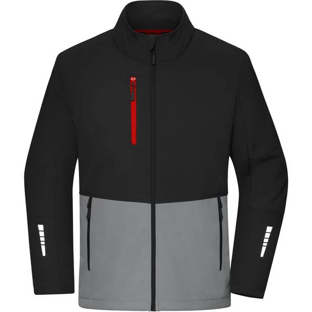 Daiber | JN1886, 3-vrstvá softshell bunda, černá-šedá Metal, XS Daiber | JN1886, 3-vrstvá softshell bunda, černá-šedá Metal, XS