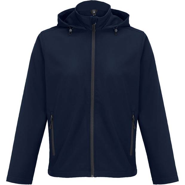 SOL'S | Race Hooded Men, Pánská 2-vrstvá softshell bunda s kapucí, modrá French Navy, XL SOL'S | Race Hooded Men, Pánská 2-vrstvá softshell bunda s kapucí, modrá French Navy, XL