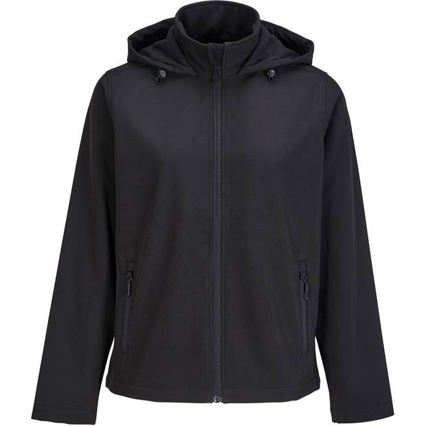 SOL'S | Race Hooded Women, Dámská 2-vrstvá softshell bunda s kapucí, černá, S SOL'S | Race Hooded Women, Dámská 2-vrstvá softshell bunda s kapucí, černá, S