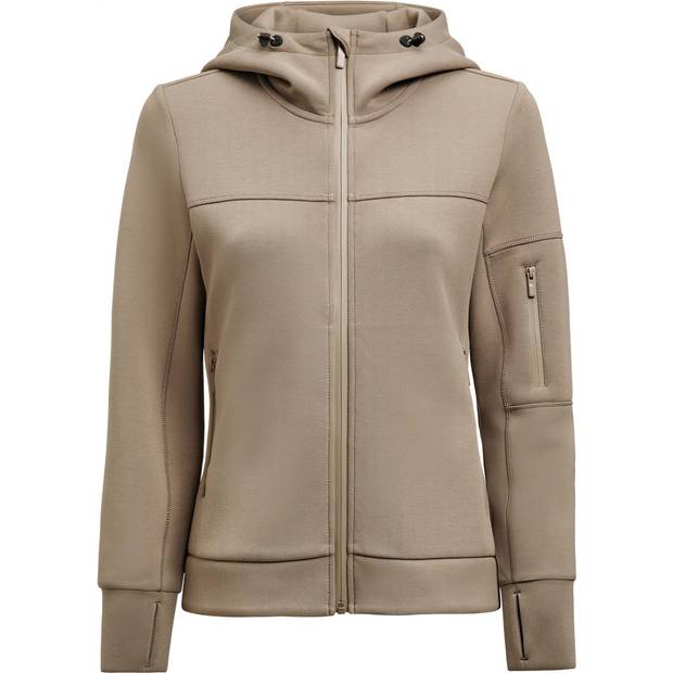 James Harvest | Montana Midlayer, Dámská elastická fleece bunda s kapucí, hnědá Walnut, XS James Harvest | Montana Midlayer, Dámská elastická fleece bunda s kapucí, hnědá Walnut, XS