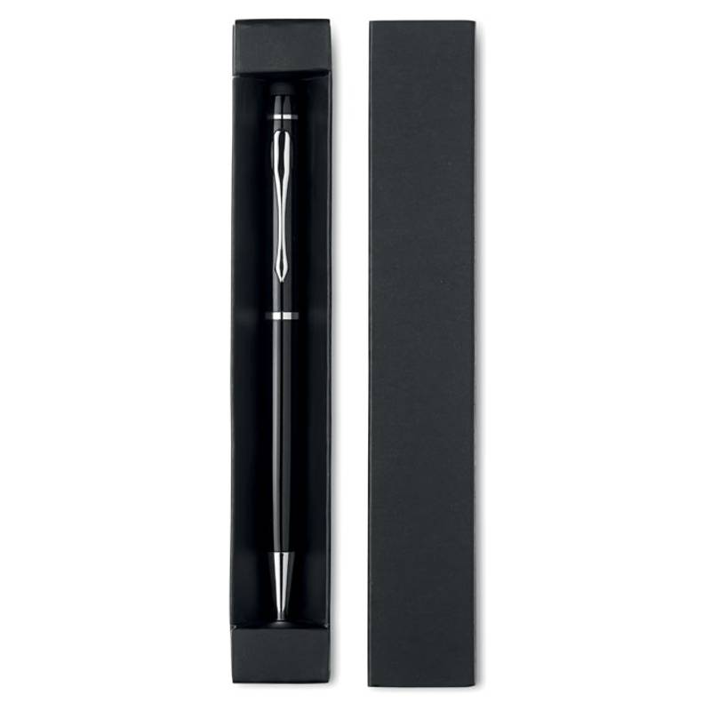Kovové kuličkové pero se stylusem, černá Kovové kuličkové pero se stylusem, černá