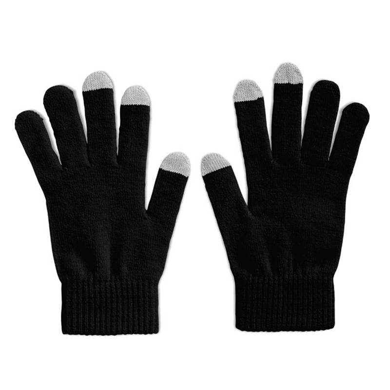 TACTO rukavice na dotykový telefón alebo tablet, čierna