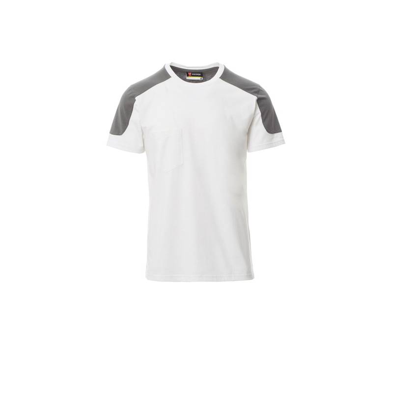 Pracovné tričko PAYPER CORPORATE, biela / smoke sivá, 4XL