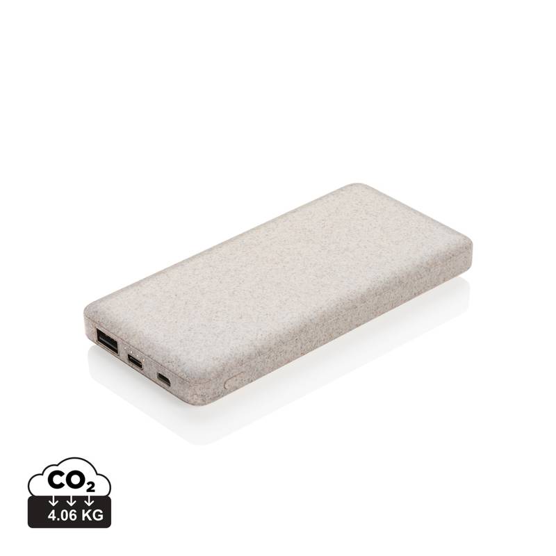 Powerbanka 10 000 mAh z pšeničnej slamy Powerbanka 10 000 mAh z pšeničnej slamy