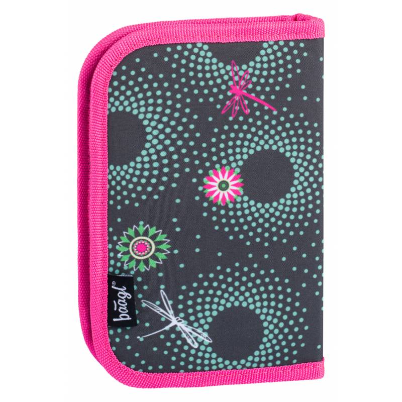 BAAGL - Školní penál klasik Květiny BAAGL - Školní penál klasik Květiny