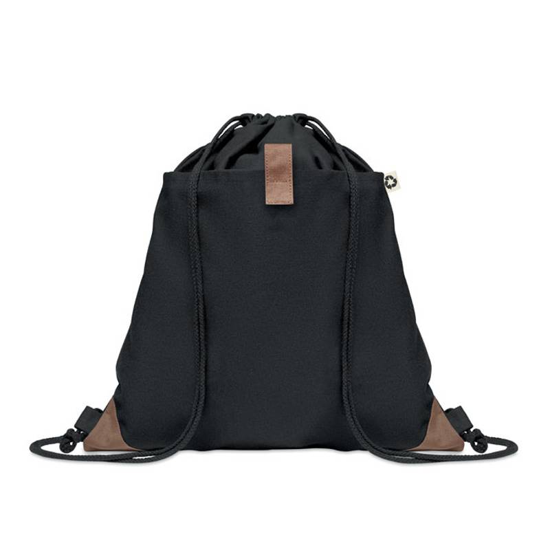 PANDA BAG Sťahovací batoh z bavlny , čierna PANDA BAG Sťahovací batoh z bavlny , čierna