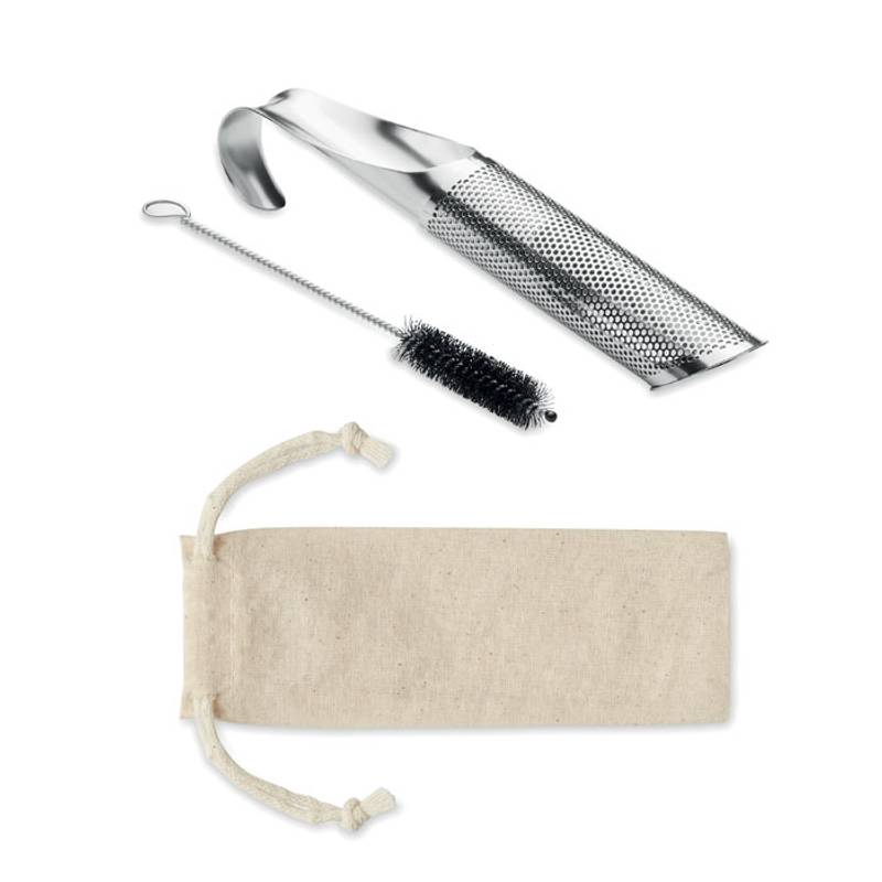 Nerezový lúhovač čaju, sivá strieborná Nerezový lúhovač čaju, sivá strieborná