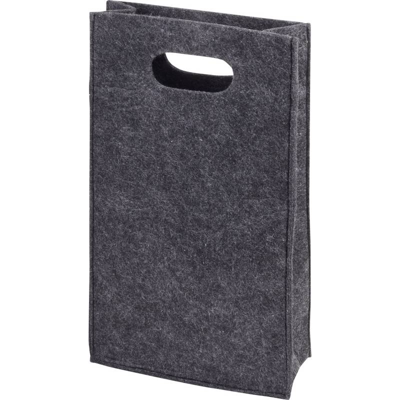 "Plstěná taška na 2 láhve ""Chablis"", šedá" "Plstěná taška na 2 láhve ""Chablis"", šedá"