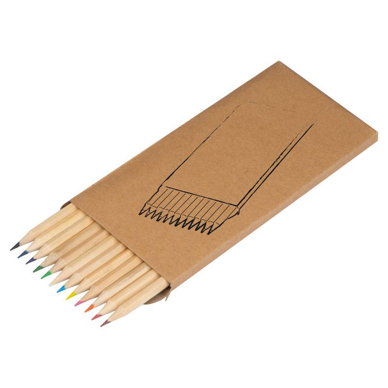 12 dielna sada farebných ceruziek, hnedá béžová 12 dielna sada farebných ceruziek, hnedá béžová