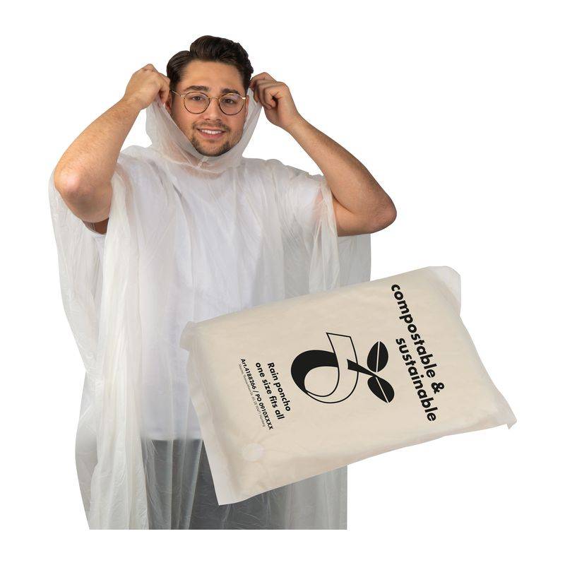 Pláštěnka z PLA v přenosné tašce - kompostovatelná, vícebarevná Pláštěnka z PLA v přenosné tašce - kompostovatelná, vícebarevná