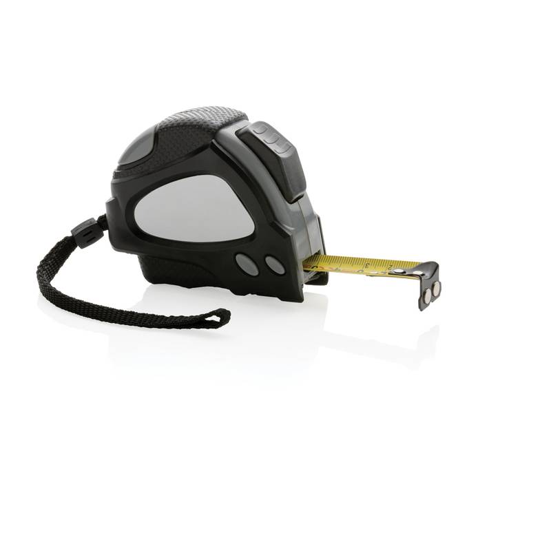Svinovací metr Auto stop 5m/19mm z RCS recykl. plastu, černá Svinovací metr Auto stop 5m/19mm z RCS recykl. plastu, černá