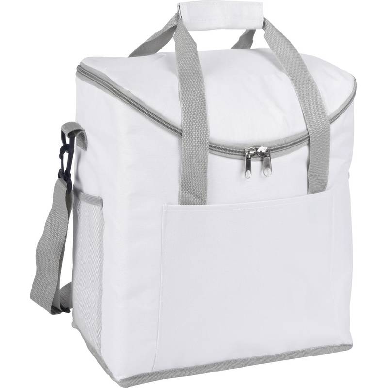 "Chladící taška ""Frosty"", bílá - šedá" "Chladící taška ""Frosty"", bílá - šedá"