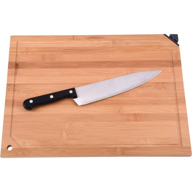 "Krájecí prkénko s nožem ""Bamboo Sharp"", hnědá" "Krájecí prkénko s nožem ""Bamboo Sharp"", hnědá"