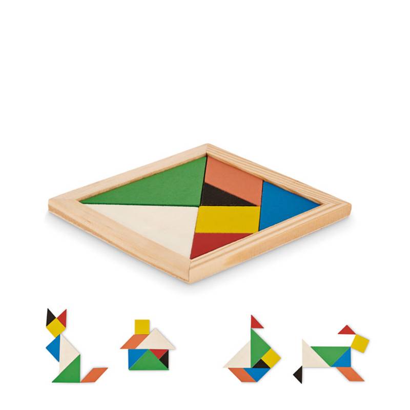 TANGRAM Drevené puzzle, viacfarebná TANGRAM Drevené puzzle, viacfarebná