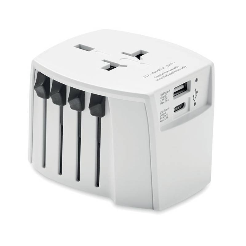 MUV USB A/C Cestovní adaptér, bílá MUV USB A/C Cestovní adaptér, bílá