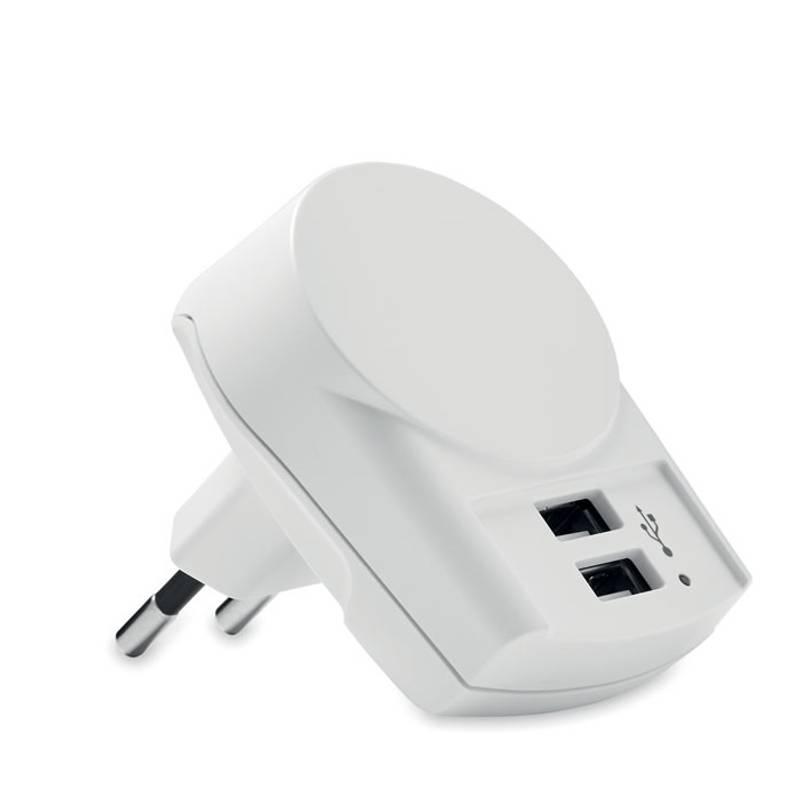 EURO USB CHARGER 2XA Nabíječka, bílá EURO USB CHARGER 2XA Nabíječka, bílá