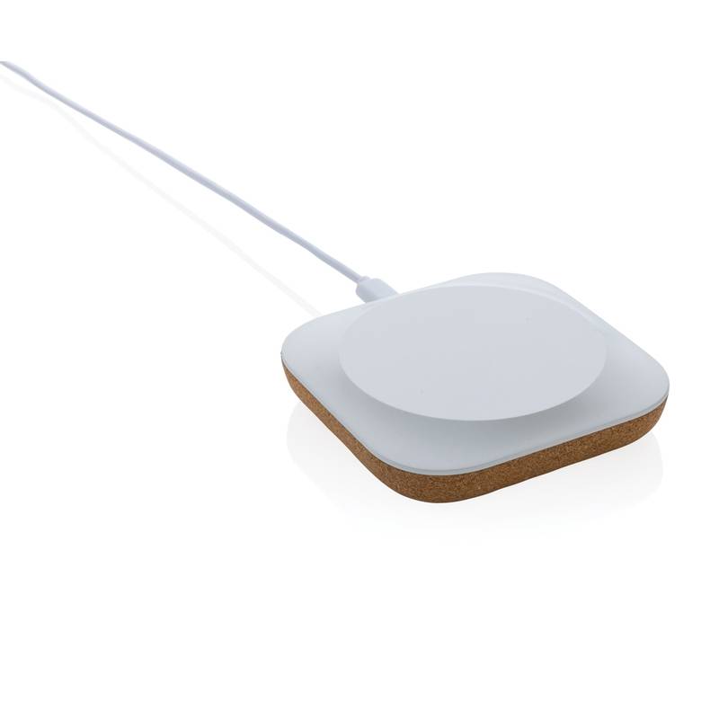 Bezdrôtová nabíjačka Oregon 10W z RCS recykl. plastu a korku, hnedá Bezdrôtová nabíjačka Oregon 10W z RCS recykl. plastu a korku, hnedá