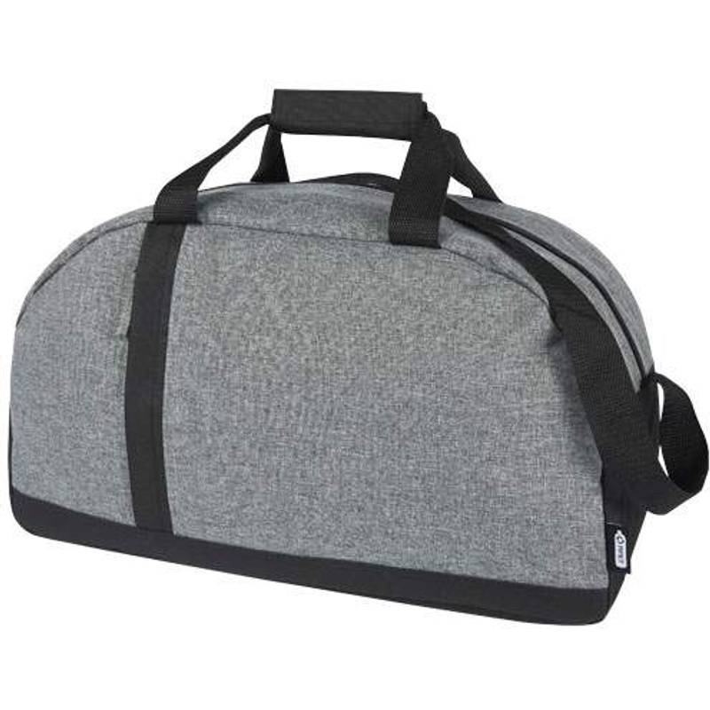 Recyklovaná dvoubarevná sportovní taška Reclaim, černá - šedá vřesová Recyklovaná dvoubarevná sportovní taška Reclaim, černá - šedá vřesová