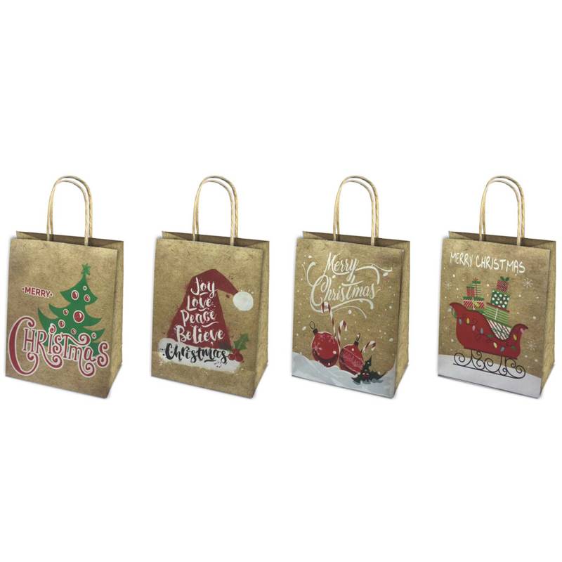 Taška pap. "M" 18,5 x 25,5 x 9 kraft Vánoce Taška pap. "M" 18,5 x 25,5 x 9 kraft Vánoce