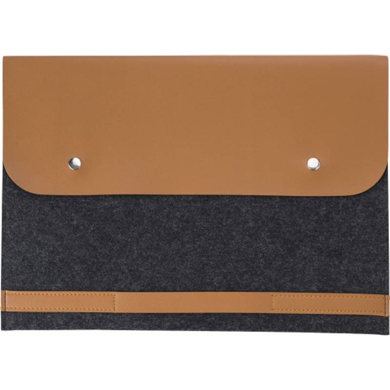 RPET plstěná kapsa na notebook Jonathan, šedá RPET plstěná kapsa na notebook Jonathan, šedá