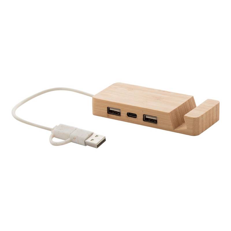 Mobaru USB hub, hnedá prírodná Mobaru USB hub, hnedá prírodná