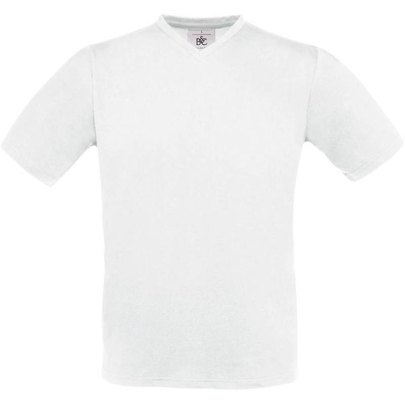 B&C | Exact V-Neck, Tričko s výstrihom do V, biela, S B&C | Exact V-Neck, Tričko s výstrihom do V, biela, S