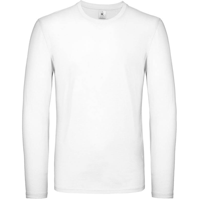 B&C | #E150 LSL, Tričko s dlhým rukávom, biela, S B&C | #E150 LSL, Tričko s dlhým rukávom, biela, S