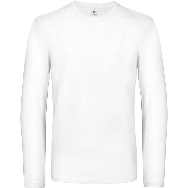 B&C | #E190 LSL, Tričko s dlhým rukávom, biela, S B&C | #E190 LSL, Tričko s dlhým rukávom, biela, S