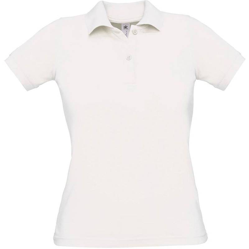 B&C | Safran Pure /women, Dámske piqué polo, biela, XS B&C | Safran Pure /women, Dámske piqué polo, biela, XS